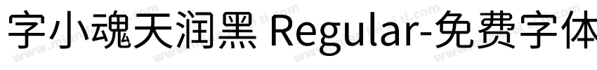 字小魂天润黑 Regular字体转换